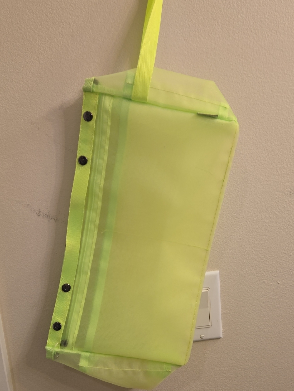 Neon Yellow Travel Yarn And Needles Bag